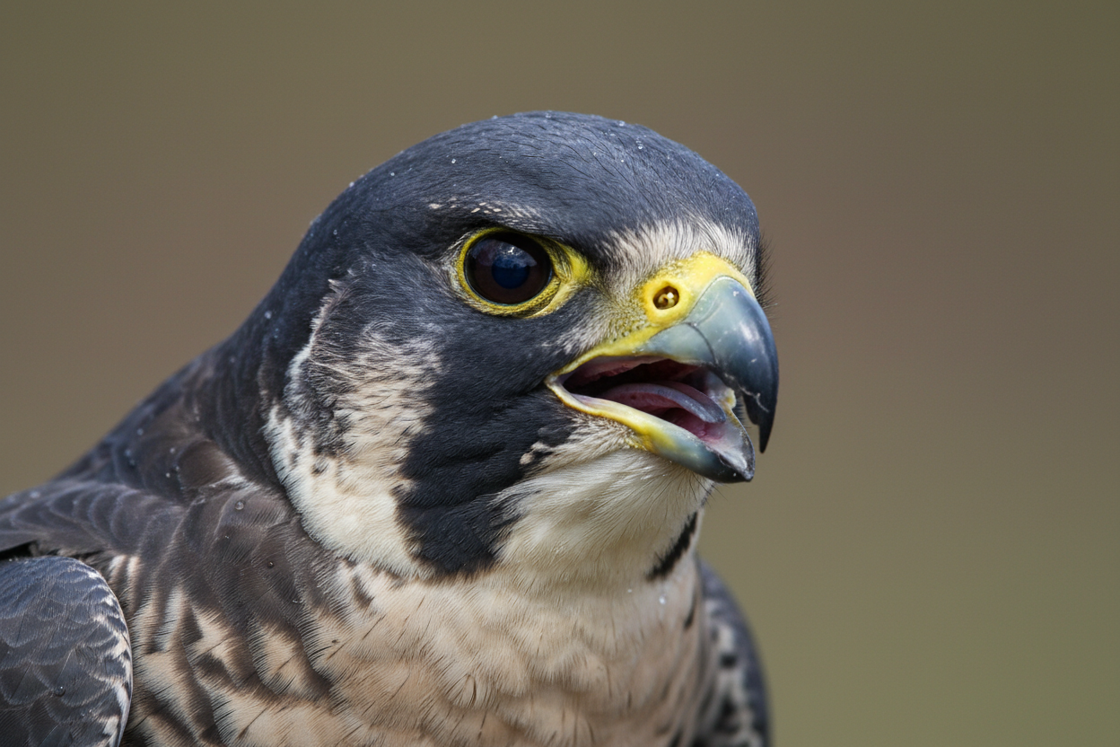 Peregrine Falcon Head